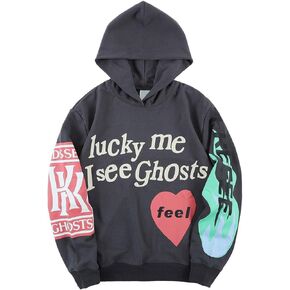 Chainsaw Man Men's Hoodies Lucky Me I See Ghosts Graphic Athletic Sportswear Cotton Oversized Pullover Hooded Sweatshirt in Kuwait