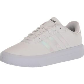 adidas Women's Court Platform Skate Shoe, White/White/Black, 11 in Kuwait
