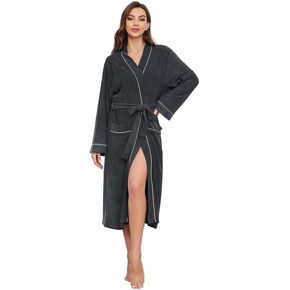 U2SKIIN Towel Robe for Women Long, Soft 100% Cotton Robe Women Terry Cloth Spa Bathrobe Lightweight after Shower