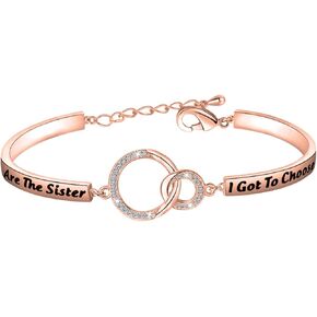LQRI Friendship Bracelet Soul Sister Gift You Are the Sister I Got To Choose Bestie Gift Bridesmaid Gift Cousin Sister Gift