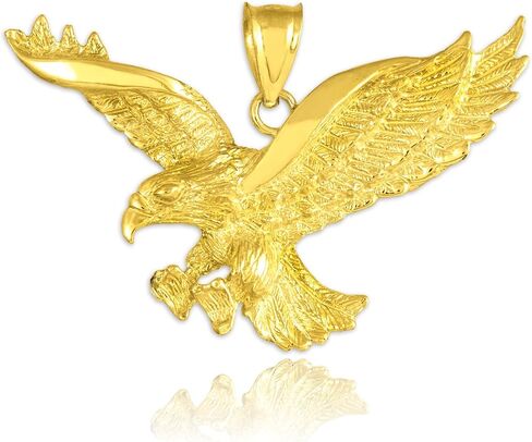 Animal Kingdom 14k Gold Flying Eagle Pendant in Saudi Arabia
