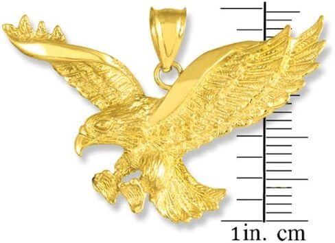 Animal Kingdom 14k Gold Flying Eagle Pendant in Saudi Arabia