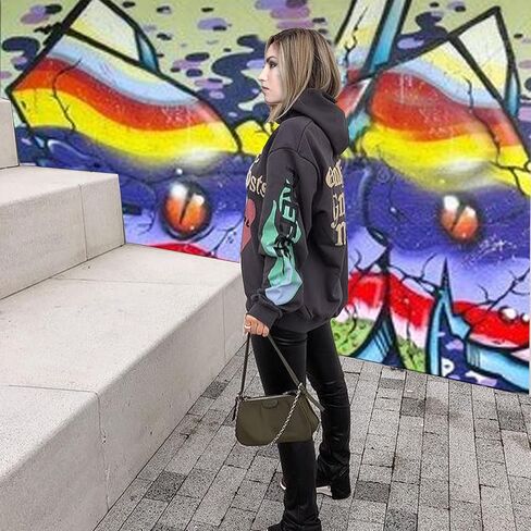 Chainsaw Man Men's Hoodies Lucky Me I See Ghosts Graphic Athletic Sportswear Cotton Oversized Pullover Hooded Sweatshirt in Kuwait