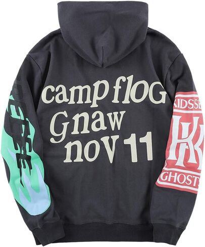 Chainsaw Man Men's Hoodies Lucky Me I See Ghosts Graphic Athletic Sportswear Cotton Oversized Pullover Hooded Sweatshirt in Kuwait