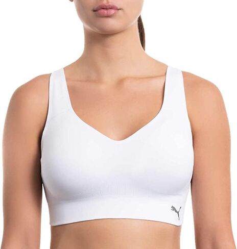 PUMA Womens Performance Seamless Sports Bra 2 Pack,Pink/White,Large in Saudi Arabia