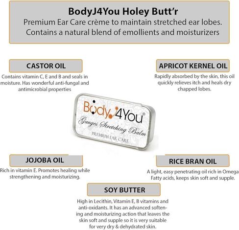 BodyJ4You 72 قطعة مجموعة مقاييس الرعاية اللاحقة بلسم زيت الجوجوبا الشمع 14G-00G أسود أبيض أكريليك المقابس الصلب التناقص التدريجي in Saudi Arabia