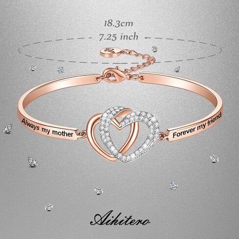 هدايا Aihitero لعيد الميلاد "Badass Mom"، منقوش عليها "Always My Mother/Godmother Forever My Friend" سوار الإسورة، "Mother Son Forever Love" مجوهرات نسائية، هدايا عيد الميلاد وحفلات الزفاف من الابنة in Kuwait