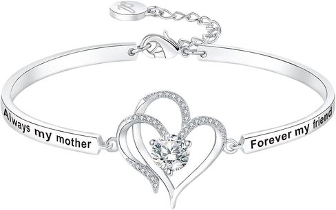 هدايا Aihitero لعيد الميلاد "Badass Mom"، منقوش عليها "Always My Mother/Godmother Forever My Friend" سوار الإسورة، "Mother Son Forever Love" مجوهرات نسائية، هدايا عيد الميلاد وحفلات الزفاف من الابنة in Kuwait
