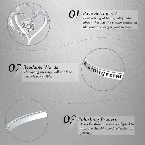 هدايا Aihitero لعيد الميلاد "Badass Mom"، منقوش عليها "Always My Mother/Godmother Forever My Friend" سوار الإسورة، "Mother Son Forever Love" مجوهرات نسائية، هدايا عيد الميلاد وحفلات الزفاف من الابنة in Kuwait