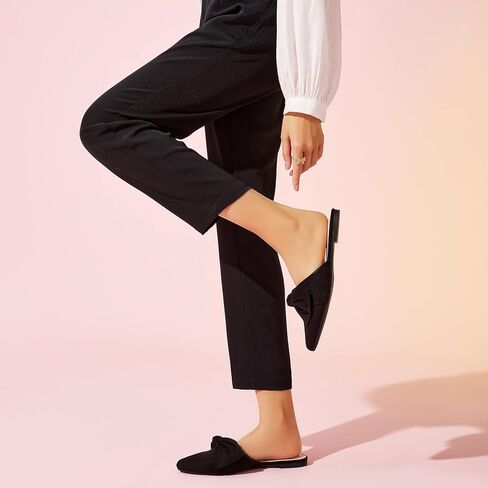 SANDALUP Mules Women Shoes w Pointed Toe and Elegant Bowknot in Kuwait