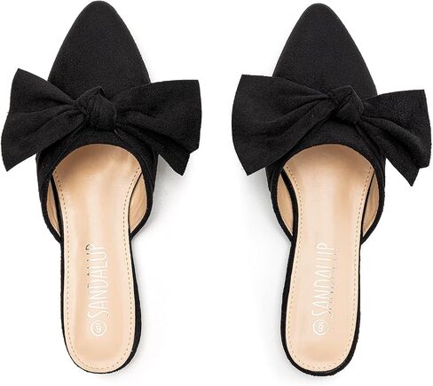 SANDALUP Mules Women Shoes w Pointed Toe and Elegant Bowknot in Kuwait