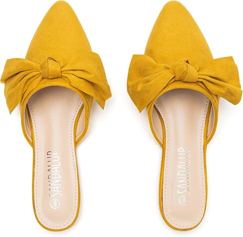 SANDALUP Mules Women Shoes w Pointed Toe and Elegant Bowknot in Kuwait