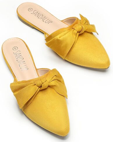 SANDALUP Mules Women Shoes w Pointed Toe and Elegant Bowknot in Kuwait