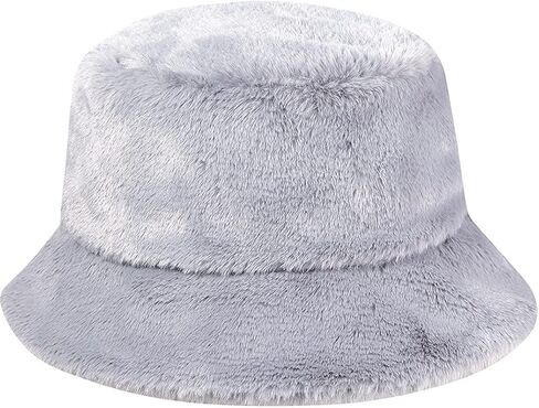 MaxNova Fuzzy Fleece Faux Fur Bucket Hat for Women in Kuwait