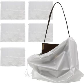 باتيور اغطية اكياس الغبار، 6 عبوات من حقائب التخزين برباط من القماش الحريري لحقائب اليد والمحافظ والأحذية والجزمة، (19.6 انش × 15.7 انش) ابيض in Kuwait