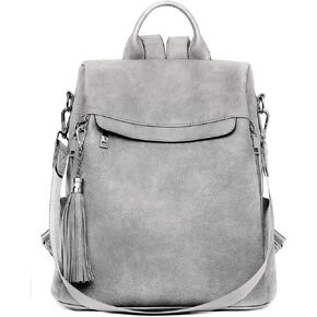 Telena Backpack Purse for Women, PU Leather Anti Theft Travel Backpack Purse Shoulder Bags with Tassel