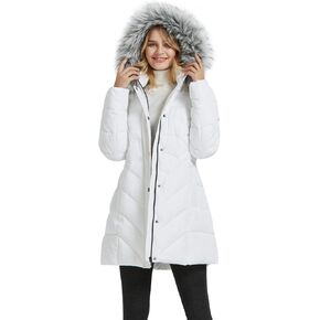 BINACL Women's Winter Warm Thicken Long Outwear Pockets Coat Parka Jacket XS-XXL
