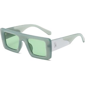 نظارة شمسية مستطيلة للنساء والرجال عصرية كلاسيكية بإطار مربع للحماية من الأشعة فوق البنفسجية 400 AM100 in Kuwait