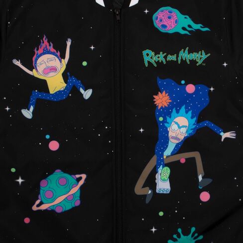 سترة RICK AND MORTY Space Fall Galactic Adventure للرجال والنساء بسحاب in Saudi Arabia