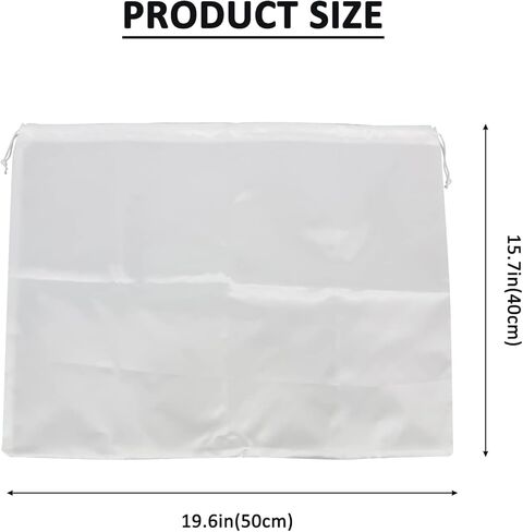 باتيور اغطية اكياس الغبار، 6 عبوات من حقائب التخزين برباط من القماش الحريري لحقائب اليد والمحافظ والأحذية والجزمة، (19.6 انش × 15.7 انش) ابيض in Kuwait