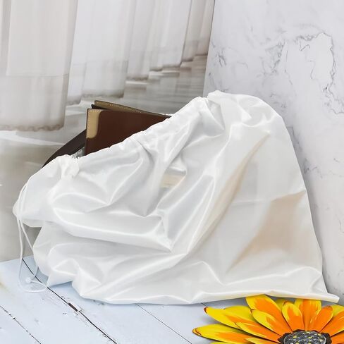 باتيور اغطية اكياس الغبار، 6 عبوات من حقائب التخزين برباط من القماش الحريري لحقائب اليد والمحافظ والأحذية والجزمة، (19.6 انش × 15.7 انش) ابيض in Kuwait