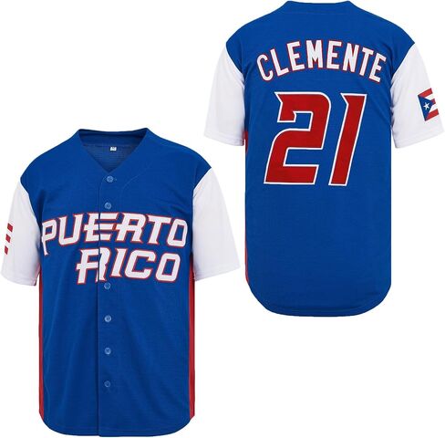Kekambas Puerto Rico #21 روبرتو كليمنتي World Game Classic Men Baseball Jersey مخيط in Saudi Arabia