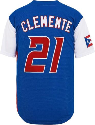 Kekambas Puerto Rico #21 روبرتو كليمنتي World Game Classic Men Baseball Jersey مخيط in Saudi Arabia
