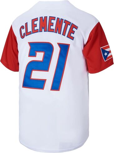 Kekambas Puerto Rico #21 روبرتو كليمنتي World Game Classic Men Baseball Jersey مخيط in Saudi Arabia