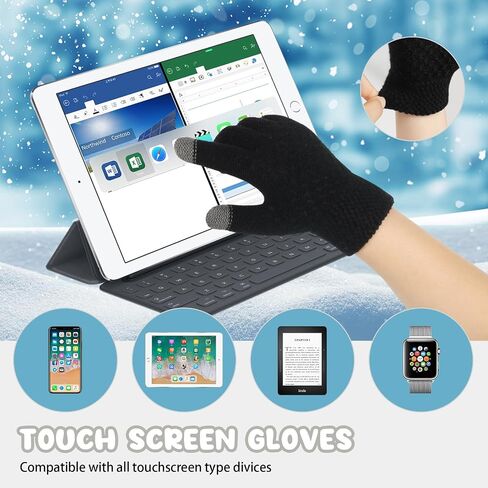 Kids Winter Beanie Hat Scarf Touchscreen Gloves Set, Fleece Lining Boys Girls Winter Hat Neck Warmer Gloves for 1-6 Years in Saudi Arabia