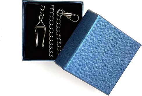 KAEVUD كليب ساعة الجيب سلسلة خمر سبيكة معدنية جيب ألبرت سترة سلسلة مع صندوق الرجال النساء in Kuwait