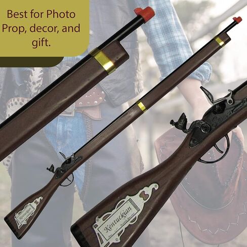 بندقية كنتاكي بالحجم الكامل، بندقية الحدود الخشبية والفولاذية المصممة على غرار البندقية الأصلية in Kuwait