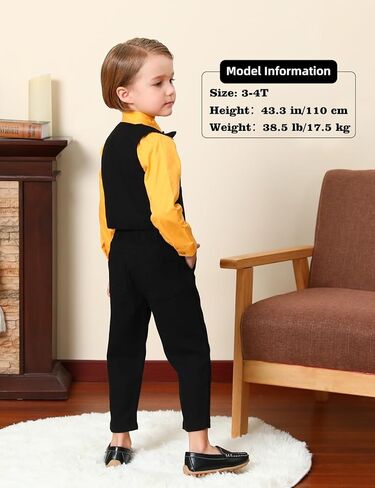 A&J DESIGN 4pcs Baby & Toddler Suit, 12 Months - 5T, Shirt & Pants & Vest & Bow Tie in Saudi Arabia