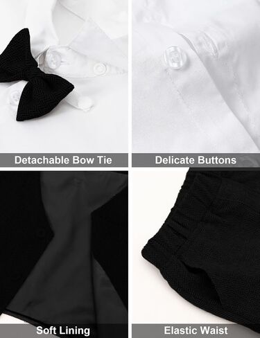 A&J DESIGN 4pcs Baby & Toddler Suit, 12 Months - 5T, Shirt & Pants & Vest & Bow Tie in Saudi Arabia