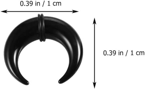 8Pcs Horn Acrylic Ear Gauges Expander Set Piercing Jewelry Horseshoes Taper Set Pincher Septum Rings in Saudi Arabia