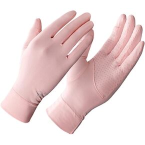 MoreChioce زوج واحد من القفازات النسائية الواقية من الشمس، قفازات حريرية ثلجية قصيرة للصيف تعمل باللمس، قفازات غير قابلة للانزلاق للحماية من الأشعة فوق البنفسجية، قفازات أصابع كاملة قابلة للتنفس للقيادة وركوب الخيل وصيد الأسماك in Kuwait