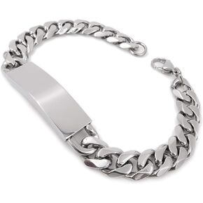 ستيلميب الفولاذ المقاوم للصدأ على شكل فيل سلسلة متصلة سادة ID سوار للرجال 11 ملم 8 بوصة in Kuwait