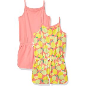 Amazon Essentials Girls and Toddlers' Knit Romper, Pack of 2 in Kuwait