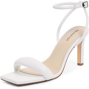 Modatope Womens Heels Square Open Toe Strappy High Heels Ankle Strap Heeled Sandals for Women Party Wedding Daily Wear in Kuwait