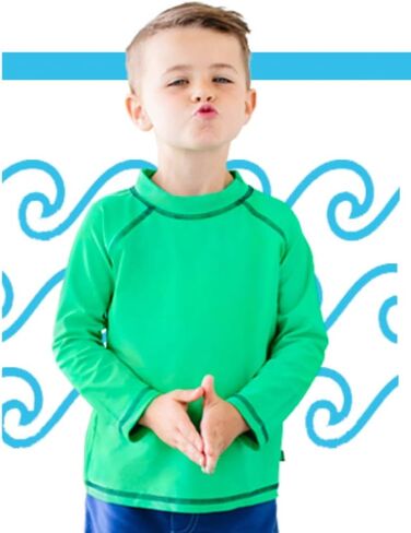 City Threads Baby Rash Guard Made with Recycled Material in Long and Short Sleeves with SPF50+ Made in USA in Saudi Arabia