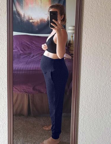 Narcissus Maternity Pants with Pockets/Stretchy Casual Workout Maternity Lounge Pants Pregnancy and Postpartum in Saudi Arabia