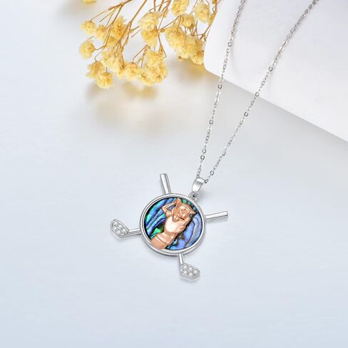 PROESS Music Sports Lovers Gifts Sterling Silver Music Note/Volleyball/Guitar/Golf/Surfer Surfboard Pendant Necklace Sports Music Jewelry for Women Girl Her in Kuwait