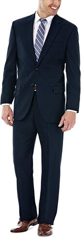 Haggar Men's Premium Performance Stretch Stria Suit Jacket and Pants Classic FIt in Saudi Arabia