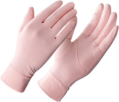 MoreChioce زوج واحد من القفازات النسائية الواقية من الشمس، قفازات حريرية ثلجية قصيرة للصيف تعمل باللمس، قفازات غير قابلة للانزلاق للحماية من الأشعة فوق البنفسجية، قفازات أصابع كاملة قابلة للتنفس للقيادة وركوب الخيل وصيد الأسماك in Kuwait