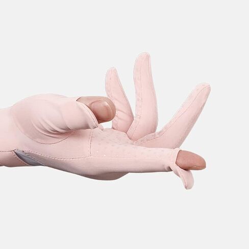 MoreChioce زوج واحد من القفازات النسائية الواقية من الشمس، قفازات حريرية ثلجية قصيرة للصيف تعمل باللمس، قفازات غير قابلة للانزلاق للحماية من الأشعة فوق البنفسجية، قفازات أصابع كاملة قابلة للتنفس للقيادة وركوب الخيل وصيد الأسماك in Kuwait