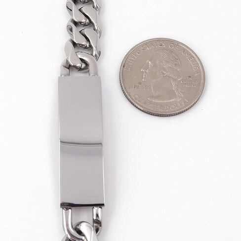 ستيلميب الفولاذ المقاوم للصدأ على شكل فيل سلسلة متصلة سادة ID سوار للرجال 11 ملم 8 بوصة in Kuwait