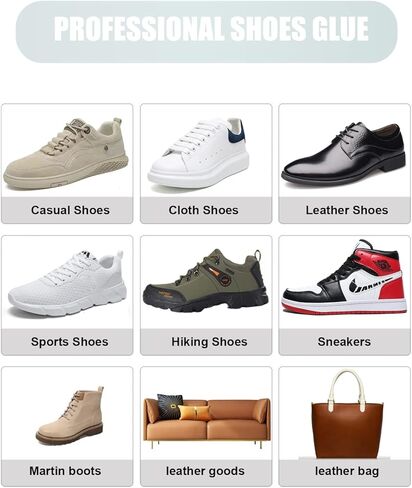 لاصق إصلاح نعل جل غراء الأحذية من Weglau، طقم غراء لإصلاح الأحذية مقاوم للماء وبطيء الجفاف مع غراء تثبيت الأحذية للأحذية الرياضية وحقائب اليد الجلدية لإصلاح نعال الكعب - 2.1oz in Kuwait