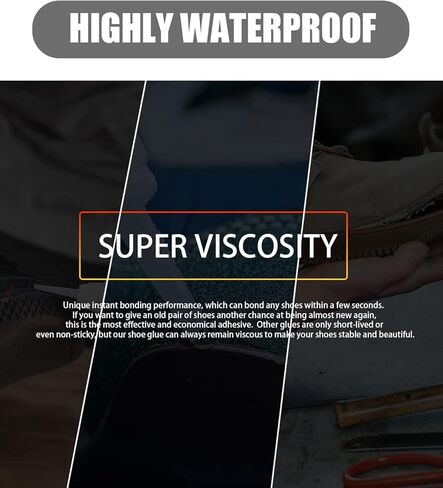 لاصق إصلاح نعل جل غراء الأحذية من Weglau، طقم غراء لإصلاح الأحذية مقاوم للماء وبطيء الجفاف مع غراء تثبيت الأحذية للأحذية الرياضية وحقائب اليد الجلدية لإصلاح نعال الكعب - 2.1oz in Kuwait