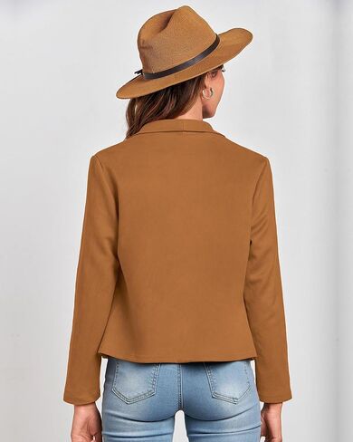 BTFBM Women Faux Suede Motorcycle Jackets Coat 2023 Fall Fashion Long Sleeve Open Front Draped Cropped Outwear in Kuwait