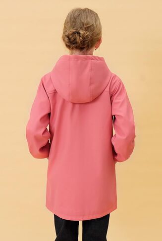 maoo garden Girls Rain Jackets Kids Waterproof Raincoat Lightweight Floral Lining Spring Windbreaker in Saudi Arabia