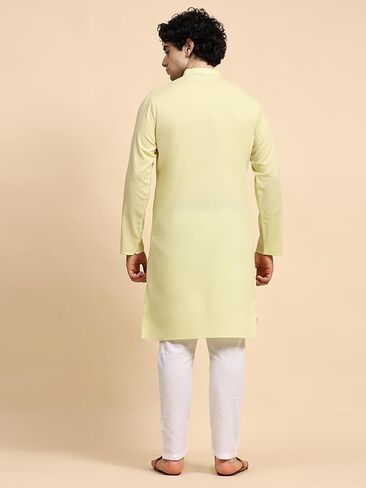 طقم بيجامة كورتا قطني للرجال من SKAVIJ، فستان يوجا هندي كاجوال in Kuwait